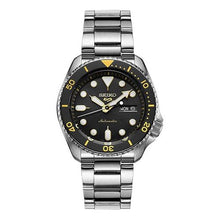 Load image into Gallery viewer, Seiko 5 Sports Automatic Black Dial Silver Steel Strap Watch For Men - SRPD57K1