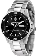 Load image into Gallery viewer, Maserati Competizione Automatic Black Dial Silver Steel Strap Watch For Men - R8823100002