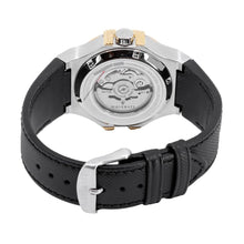 Load image into Gallery viewer, Maserati Potenza Automatic Skeleton Grey Dial Black Leather Strap Watch For Men - R8821108037