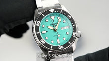 Load image into Gallery viewer, Seiko 5 Sports SKX Midi Automatic Teal Dial Silver Steel Strap Watch For Men - SRPK33K1