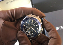 Load image into Gallery viewer, Tag Heuer Aquaracer Blue Dial SIlver Steel Strap Watch for Men - CAY111B.BA0927