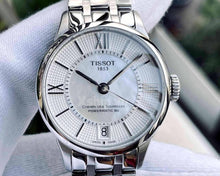 Load image into Gallery viewer, Tissot Chemin Des Tourelles Powermatic 80 Lady Silver Dial Silver Steel Strap Watch For Women - T099.207.11.118.00