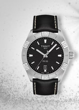 Load image into Gallery viewer, Tissot PR 100 Sport Quartz Black Dial Black Leather Strap Watch For Men - T101.610.16.051.00