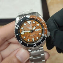 Load image into Gallery viewer, Seiko 5 Sports Sonar Special Edition Brown Dial Silver Steel Strap Watch For Men - SRPJ47K1