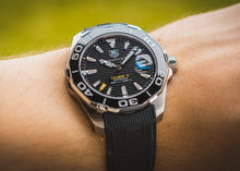 Load image into Gallery viewer, Tag Heuer Aquaracer Black Dial Black Rubber Strap Watch for Men - WAY111A.FT6151