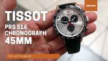 Load image into Gallery viewer, Tissot T Sport PRS 516 Chronograph Silver Dial Brown Leather Strap Watch for Men - T131.617.16.032.00