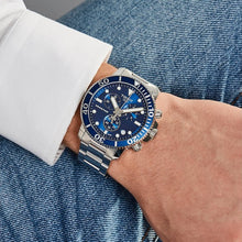 Load image into Gallery viewer, Tissot Seastar 1000 Chronograph Blue Dial Silver Steel Strap Watch For Men - T120.417.11.041.00