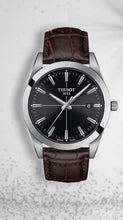 Load image into Gallery viewer, Tissot Gentlemen Black Dial Brown Leather Strap Watch for Men - T127.410.16.051.01