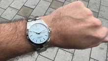 Load image into Gallery viewer, Tissot Gentleman Powermatic 80 Silicium Ice Blue Silver Steel Strap Watch For Men - T127.407.11.351.00