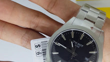 Load image into Gallery viewer, Tissot Gentleman Black Dial Silver Steel Strap Watch For Men - T127.410.11.051.00