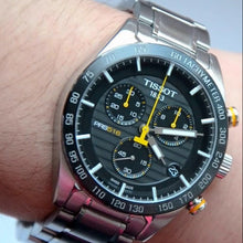 Load image into Gallery viewer, Tissot PRS 516 Chronograph Black Dial Silver Steel Strap Watch For Men - T100.417.11.051.00
