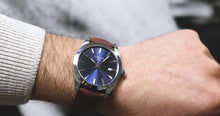 Load image into Gallery viewer, Tissot Gentleman Blue Dial Brown Leather Strap Watch For Men - T127.410.16.041.00