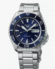 Load image into Gallery viewer, Seiko 5 Sports Automatic Blue Dial Silver Steel Strap Watch for Men - SRPK97K1