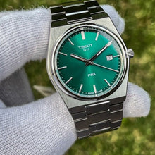 Load image into Gallery viewer, Tissot PRX Green Dial Silver Steel Strap Watch For Men - T137.410.11.091.00