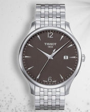Load image into Gallery viewer, Tissot T Classic Tradition Grey Dial Silver Steel Strap Watch For Men - T063.610.11.067.00