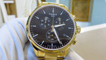 Load image into Gallery viewer, Tissot Chrono XL Classic Black Dial Gold Steel Strap Watch for Men - T116.617.33.051.00