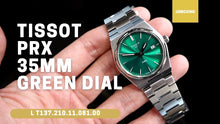 Load image into Gallery viewer, Tissot PRX Green Dial Silver Steel Strap Watch for Women - T137.210.11.081.00