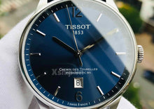 Load image into Gallery viewer, Tissot Chemin Des Tourelles Powermatic 80 Blue Dial Blue Leather Strap Watch for Men - T099.407.16.047.00
