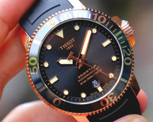 Load image into Gallery viewer, Tissot Seastar 1000 Powermatic 80 Black Dial Black Rubber Strap Watch for Men - T120.407.37.051.01