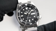 Load image into Gallery viewer, Seiko 5 Sports SKX Automatic Black Dial Silver Steel Strap Watch For Men - SRPK29K1