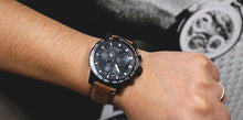 Load image into Gallery viewer, Tissot Supersport Chrono Black Dial Brown Leather Strap Watch for Men - T125.617.36.051.01