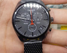 Load image into Gallery viewer, Tissot T Classic PR 100 Chronograph Black Dial Black Mesh Bracelet Watch For Men - T101.417.33.051.00