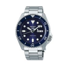 Load image into Gallery viewer, Seiko 5 Sports Automatic Analog Blue Dial Silver Steel Strap Watch For Men - SRPD51K1