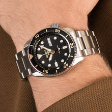 Load image into Gallery viewer, Seiko 5 Sports Automatic Black Dial Silver Steel Strap Watch For Men - SRPD57K1
