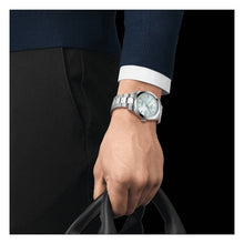 Load image into Gallery viewer, Tissot Gentleman Powermatic 80 Silicium Ice Blue Silver Steel Strap Watch For Men - T127.407.11.351.00