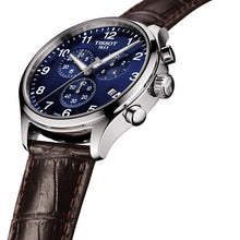 Load image into Gallery viewer, Tissot Chrono XL Classic Blue Dial Brown Leather Strap Watch For Men - T116.617.16.047.00