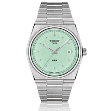 Load image into Gallery viewer, Tissot PRX Quartz Light Green Dial Silver Steel Strap Watch for Men - T137.410.11.091.01