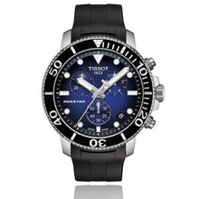 Load image into Gallery viewer, Tissot Seastar 1000 Chronograph Blue Dial Black Rubber Strap Watch For Men - T120.417.17.041.00