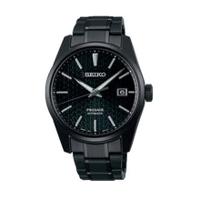 Load image into Gallery viewer, Seiko Presage Sharp Edged Series Black Dial Black Steel Strap Watch For Men - SPB229J1