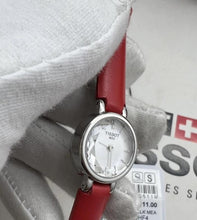 Load image into Gallery viewer, Tissot Lovely Round Mother of Pearl Dial Red Leather Strap Watch for Women - T140.009.16.111.00