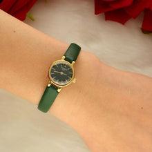 Load image into Gallery viewer, Tissot Lovely Round Green Mother of Pearl Dial Green Leather Strap Watch for Women - T140.009.36.091.00