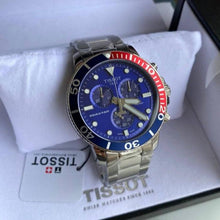 Load image into Gallery viewer, Tissot Seastar 1000 Chronograph Blue Dial Silver Steel Strap Watch For Men - T120.417.11.041.03