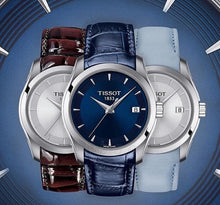 Load image into Gallery viewer, Tissot Couturier Lady Blue Dial Blue Leather Strap Watch for Women - T035.210.16.041.00