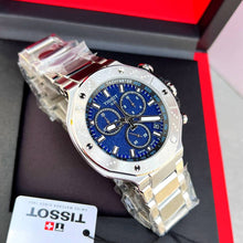 Load image into Gallery viewer, Tissot T Race Chronograph Blue Dial Silver Steel Strap Watch For Men - T141.417.11.041.00