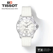 Load image into Gallery viewer, Tissot Seastar 1000 Mother of Pearl White Dial White Rubber Strap Watch for Women - T120.210.17.116.00