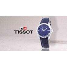 Load image into Gallery viewer, Tissot Couturier Lady Blue Dial Blue Leather Strap Watch for Women - T035.210.16.041.00