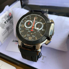 Load image into Gallery viewer, Tissot T Race Chronograph Black Dial Black Rubber Strap Watch for Men - T048.417.27.057.00