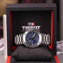 Load image into Gallery viewer, Tissot T Race Chronograph Blue Dial Silver Steel Strap Watch For Men - T141.417.11.041.00