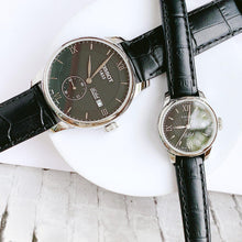 Load image into Gallery viewer, Tissot Le Locle Automatic Lady Black Dial Black Leather Strap Watch for Women - T41.1.123.57
