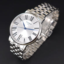 Load image into Gallery viewer, Tissot Carson Premium Silver Dial Silver Steel Strap Watch For Men - T122.410.11.033.00