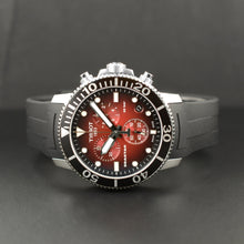 Load image into Gallery viewer, Tissot Seastar 1000 Chronograph Red Dial Black Rubber Strap Watch For Men - T120.417.17.421.00
