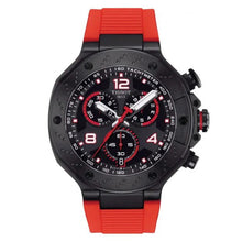 Load image into Gallery viewer, Tissot T Race Chronograph Black Dial Red Rubber Strap Watch For Men - T141.417.37.057.01