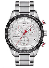 Load image into Gallery viewer, Tissot T Sport PRS 516 Chronograph White Dial Silver Steel Strap Watch For Men - T100.417.11.031.00