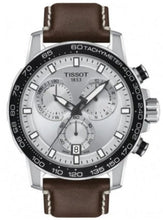 Load image into Gallery viewer, Tissot Supersport Chrono Silver Dial Brown Leather Strap Watch for Men - T125.617.16.031.00