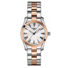 Load image into Gallery viewer, Tissot T Wave Mother of Pearl Dial Two Tone Steel Strap Watch For Women - T112.210.22.113.01