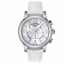 Load image into Gallery viewer, Tissot Dressport Chronograph Mother of Pearl Dial White Leather Strap Watch for Women - T050.217.17.117.00